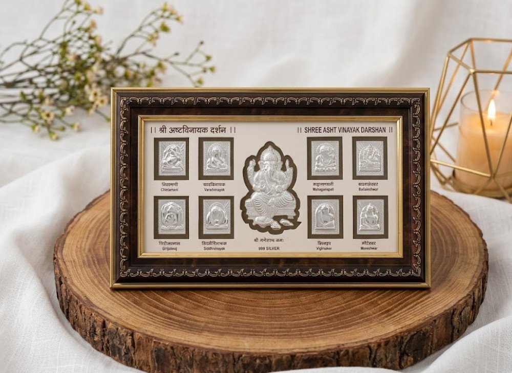 999 Pure Silver Asht-Siddhi Frame